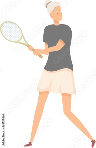 Elderly woman enjoying a tennis match, showcasing the benefits of staying active in old age