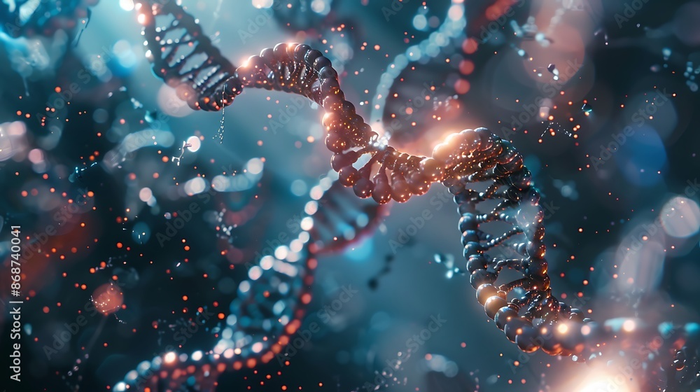 Molecular components of dna modern sci fi backdrop very detailed and realistic shape Molecular components of dna modern sci fi backdrop very detailed and realistic shape