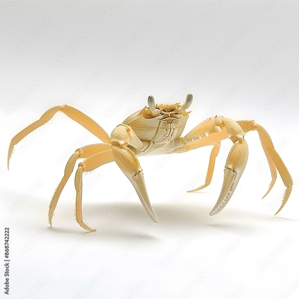 Fototapeta premium Ghost Crab on White Background
