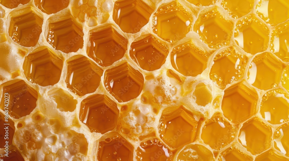 bright photo of honeycomb with bee honey. bright photo of honeycomb with bee honey.