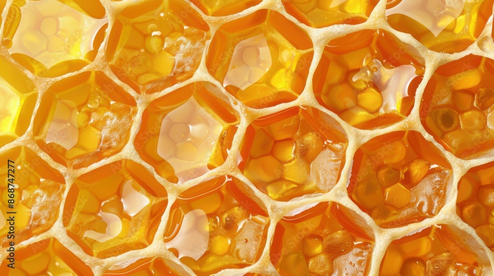 bright photo of honeycomb with bee honey. bright photo of honeycomb with bee honey.