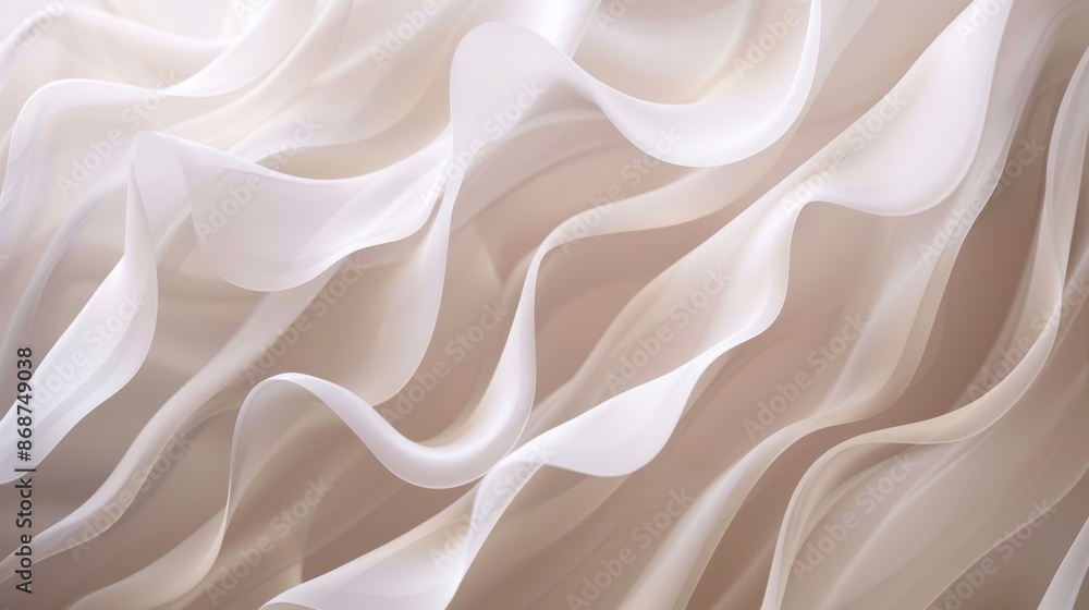 Obraz premium Abstract Waves of White Fabric
