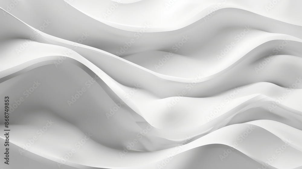 Fototapeta premium Abstract White Swirling Waves