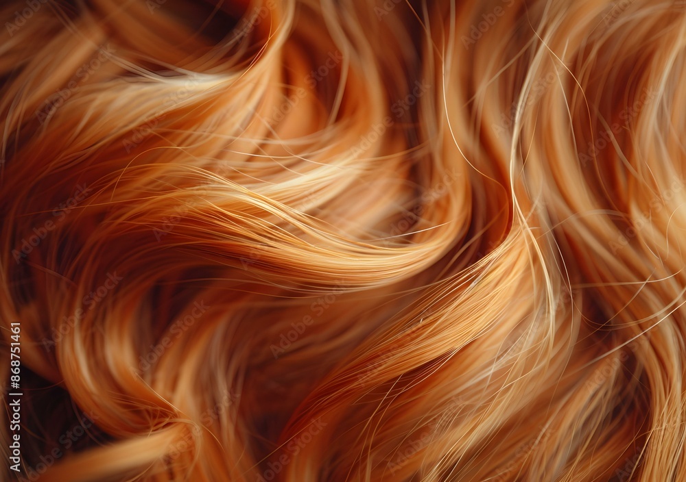 Close-up of Red Hair Texture Close-up of Red Hair Texture