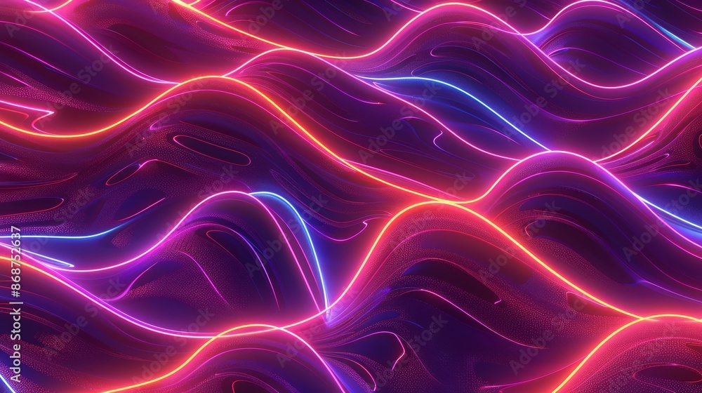 Fototapeta premium Abstract Neon Wave Background