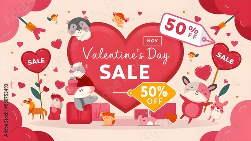 Valentine day Mastering Flat Design Techniques for Eye-Catching Illustrations