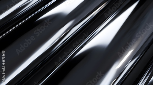 Sleek and polished chrome texture reflecting light