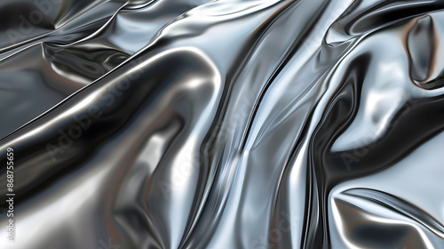 Sleek and polished chrome texture reflecting light