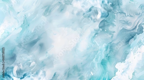 Wallpaper Mural Abstract turquoise watercolor background. The color of a sea wave Torontodigital.ca