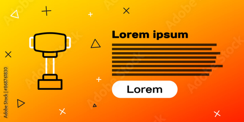 Line Gear shifter icon isolated on yellow background. Manual transmission icon. Colorful outline concept. Vector