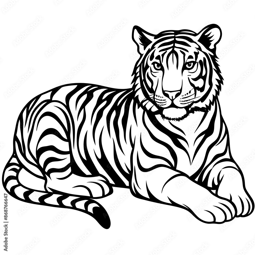 Naklejka premium tiger illustration