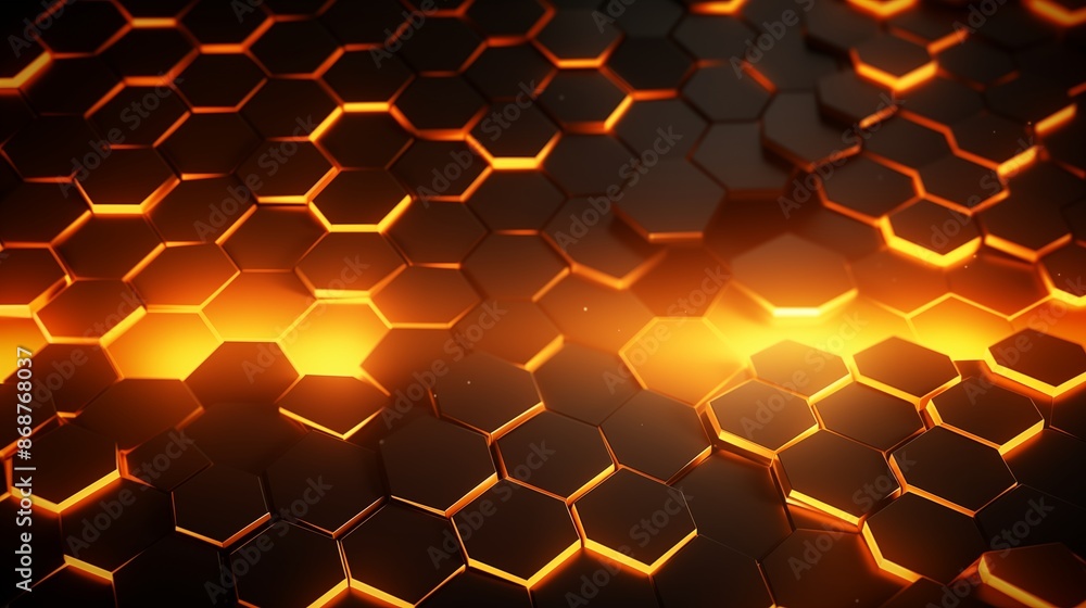 Abstract background with glowing lights hexagon Abstract background with glowing lights hexagon