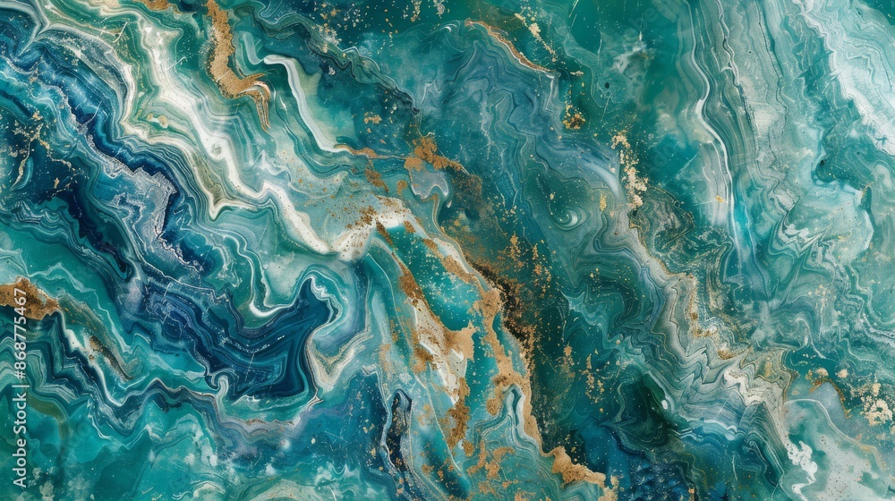 Abstract Swirling Blue and Gold Marble Abstract Swirling Blue and Gold Marble