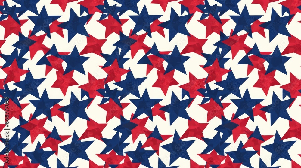 Fototapeta premium Stars in patriotic colors