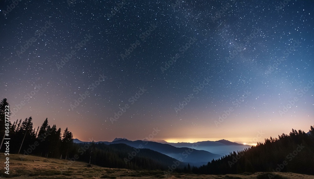 Naklejka premium Night sky full of stars