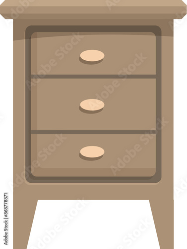 Practical and stylish nightstand providing ample storage space for personal belongings