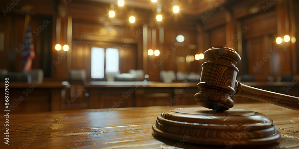 An empty courtroom An empty courtroom