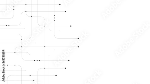Abstract digital background. Technology background with crossed lines and dots.