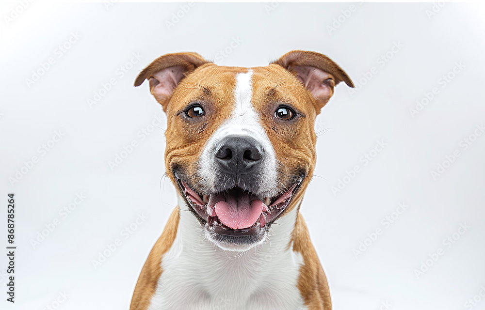 Staffordshire terrier on white Staffordshire terrier on white