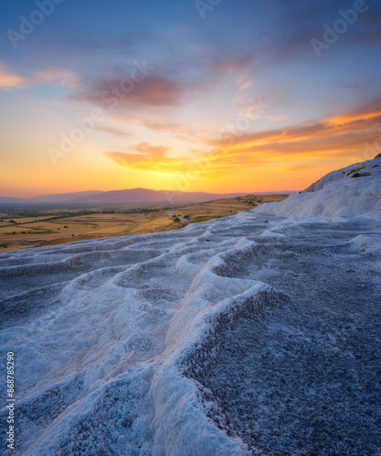 Nature. Natural landscape in mountainous region during sunset. Summer holiday...