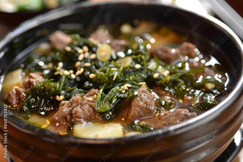 Korean seaweed soup with beef Korean seaweed soup with beef