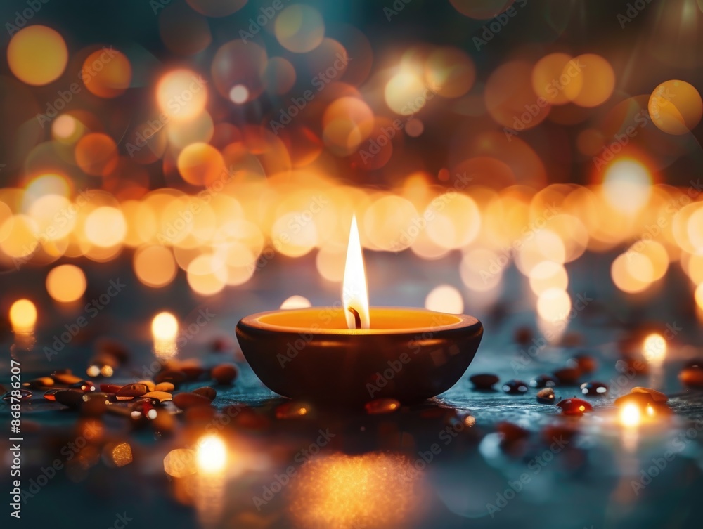 Candle on table Candle on table