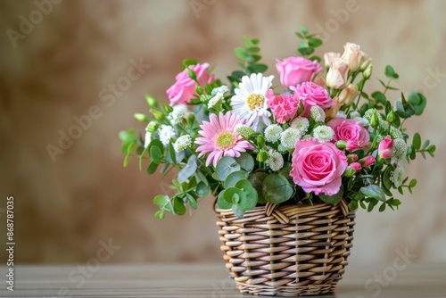 Wallpaper Mural Floral gifts in vase or basket Torontodigital.ca