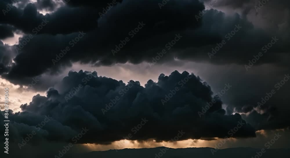 Dense swirling dark storm clouds 4k animation Dense swirling dark storm clouds 4k animation
