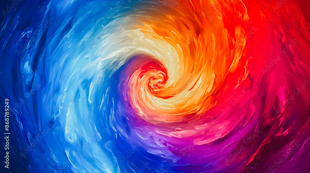 Spirale colorée en peinture Spirale colorée en peinture