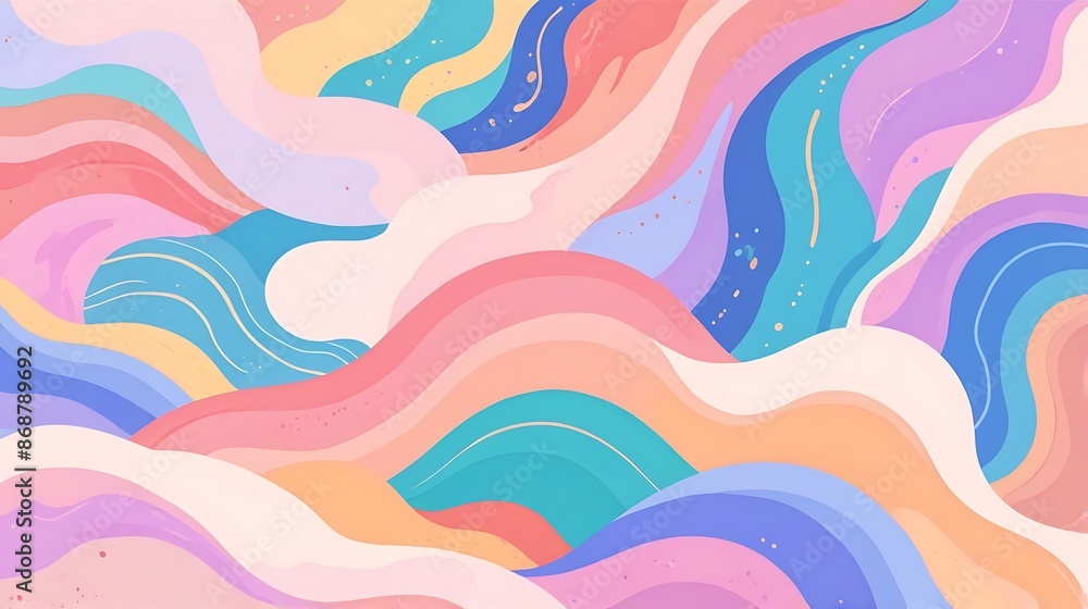 an abstract background of wavy, colorful lines pastel retro in shades of pink, orange, yellow, and blue an abstract background of wavy, colorful lines pastel retro in shades of pink, orange, yellow, and blue