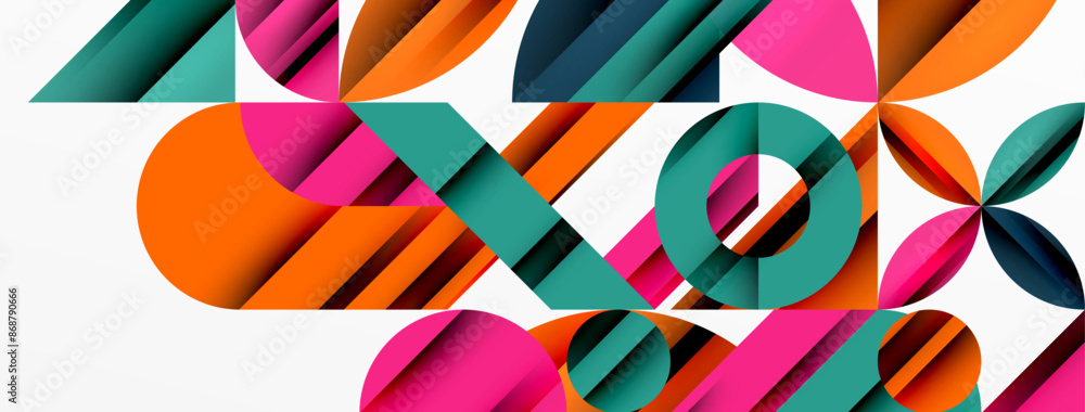 Circle, square, triangle shapes geometric minimal background Circle, square, triangle shapes geometric minimal background