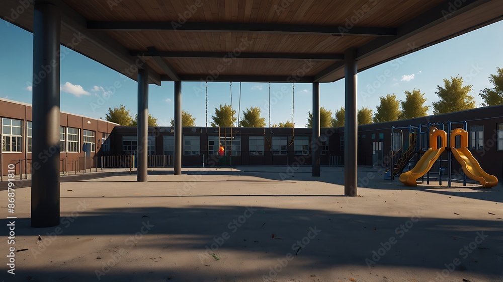 modern school building made with many windows for back to school background modern school building made with many windows for back to school background