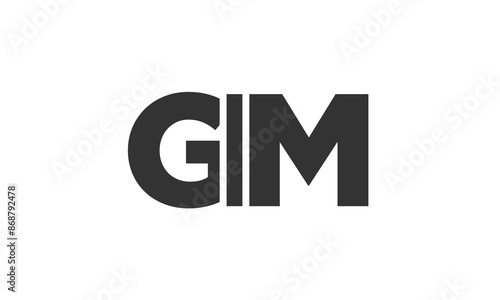 GIM logo design template with strong and modern bold text. Initial based vector logotype featuring simple and minimal typography. Trendy company identity. © SolaruS
