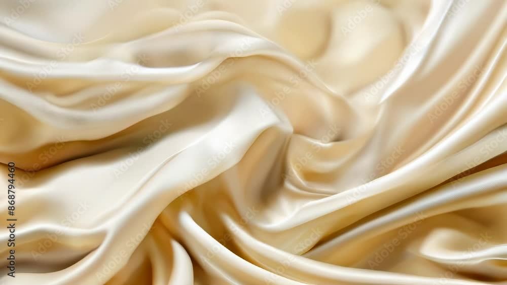 Silky smooth fabric waves in golden light for slow motion video backgrounds Silky smooth fabric waves in golden light for slow motion video backgrounds