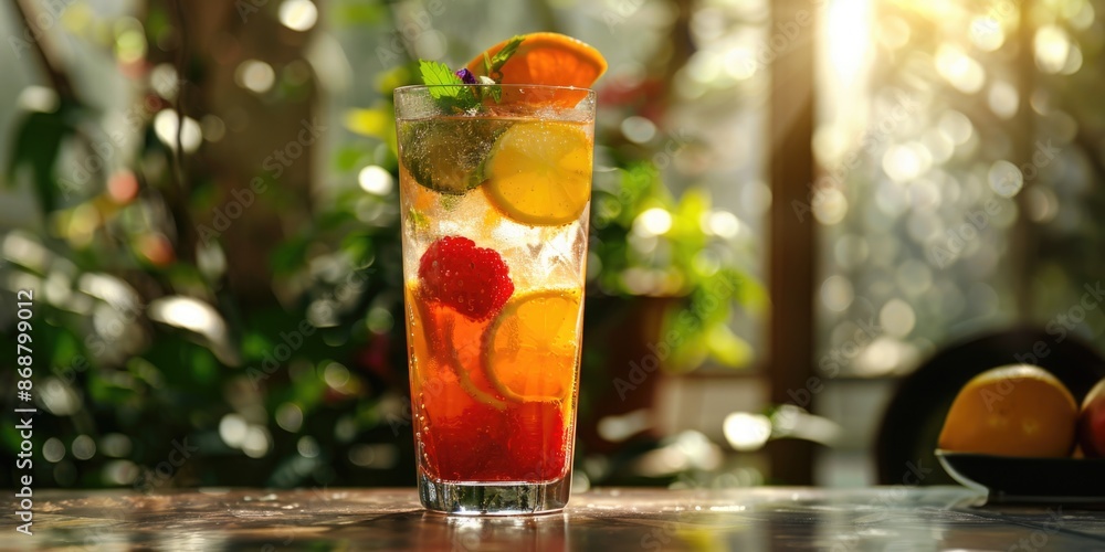 Fruity Drink on Table Fruity Drink on Table