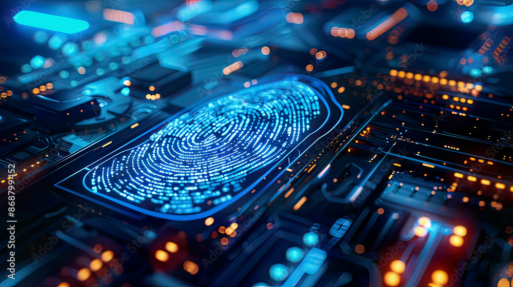 3D rendering of fingerprint scanning system, digital biometric security concept, glowing holograms, detailed fingerprint details, futuristic interface, 3D rendering of fingerprint scanning system, digital biometric security concept, glowing holograms, detailed fingerprint details, futuristic interface,