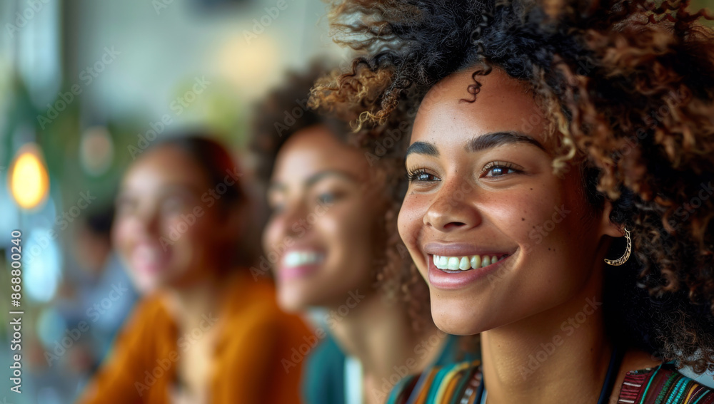 Diverse and inclusive group of office colleagues smiling at a team building workshop event, workplace race inclusion and diversity concept Diverse and inclusive group of office colleagues smiling at a team building workshop event, workplace race inclusion and diversity concept
