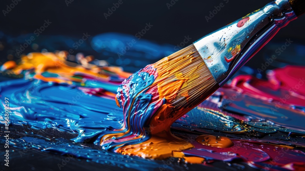 Obraz premium Dynamic Paint Splash: Capturing Colorful Creativity