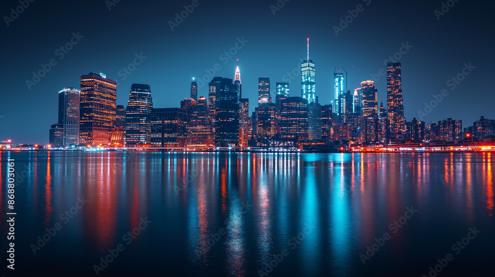 Fototapeta premium Skyline by night