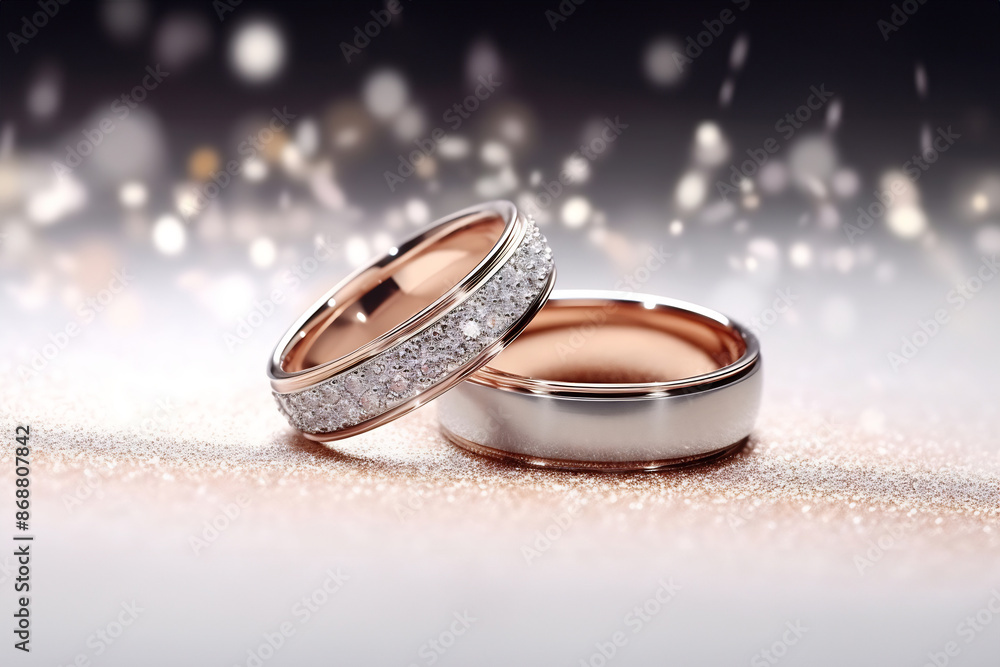 Two wedding rings stacked Two wedding rings stacked