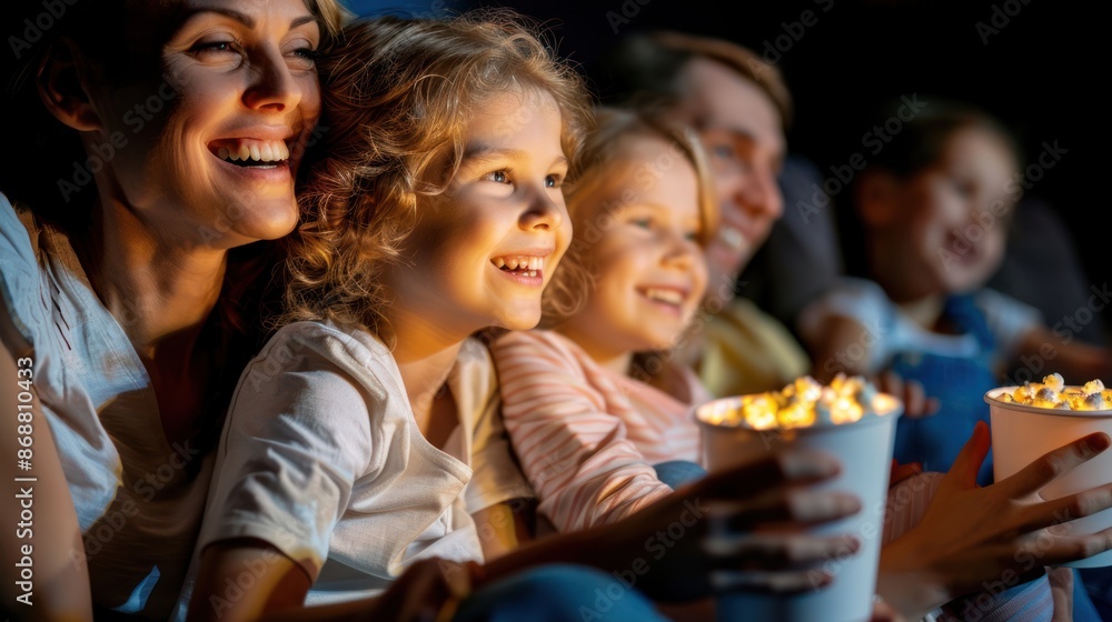 A Family Enjoying a Movie Night A Family Enjoying a Movie Night