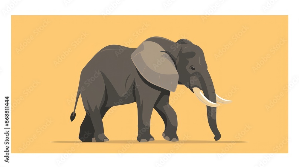 Fototapeta premium African Elephant Illustration