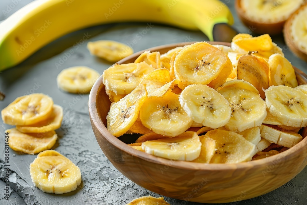 Banana chips are dehydrated slices of bananas that are usually crispy and sweetened with sugar or honey Banana chips are dehydrated slices of bananas that are usually crispy and sweetened with sugar or honey