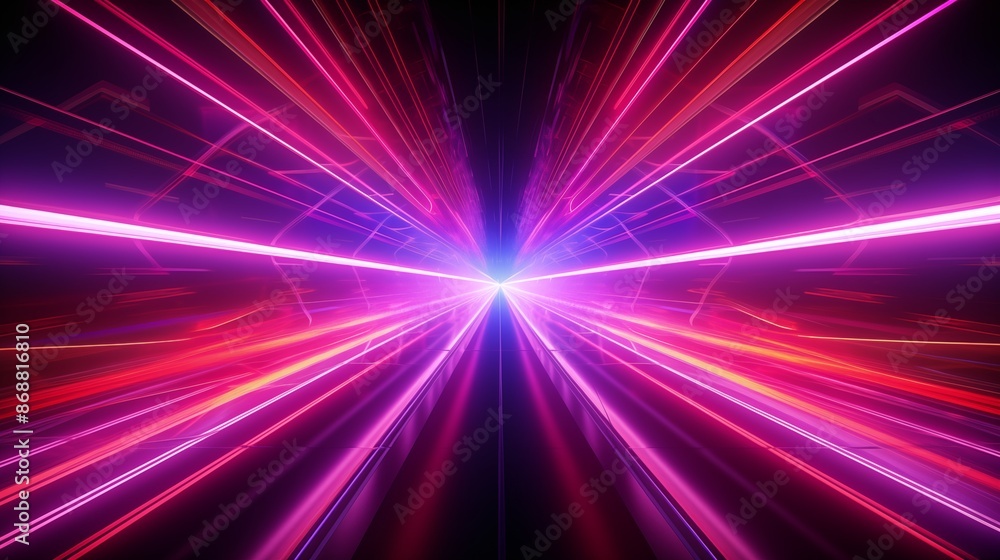 Neon lights speed tunnel background. Neon lights speed tunnel background.