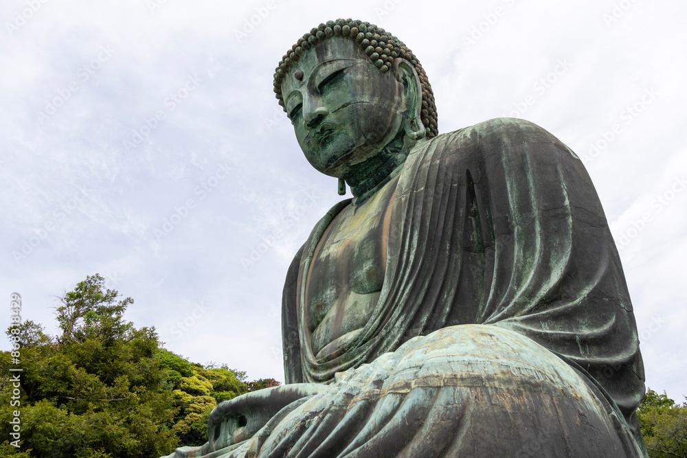 The great buddha statue at Kotokuin shrine in Kamakura, Japan Stock ...