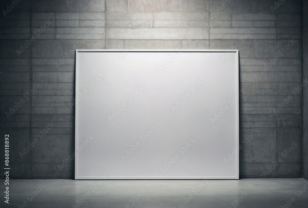 A white wall with a white frame A white wall with a white frame
