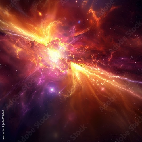Space flare. A beautiful space scene © Boraryn