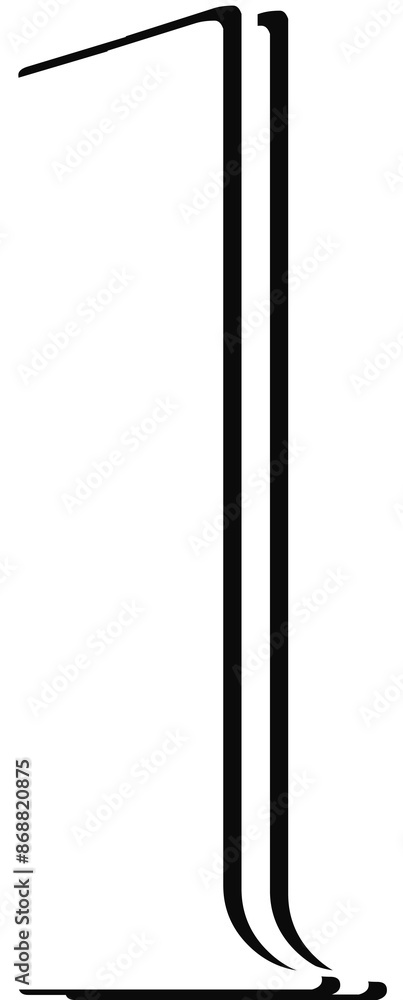 Trendy white font, number 1 Trendy white font, number 1