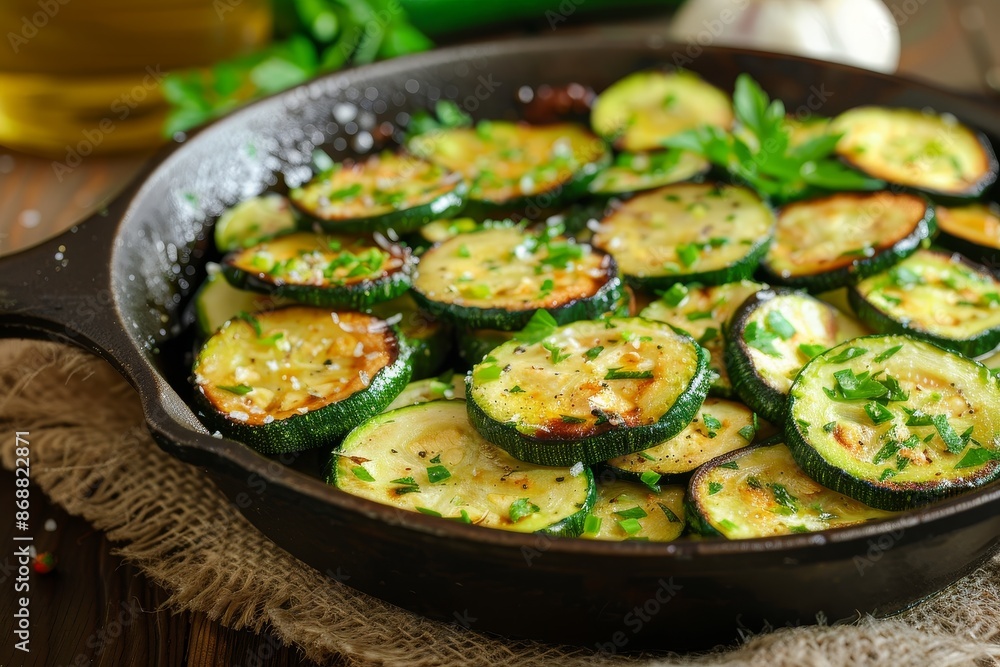 Zucchini fried in a cast iron skillet after being dipped in egg milk and seasoned flour a Greek or Italian dish using farm fresh organic zuc Zucchini fried in a cast iron skillet after being dipped in egg milk and seasoned flour a Greek or Italian dish using farm fresh organic zuc