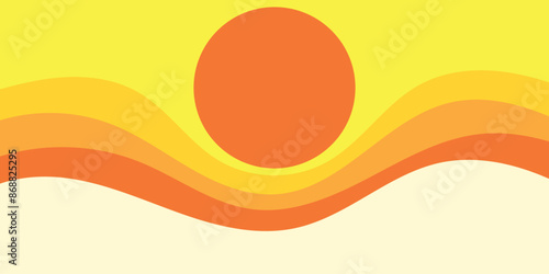 Abstract landscape art wallpaper design illustration for banner, wallpaper, print, sticker, decoration, letter and more